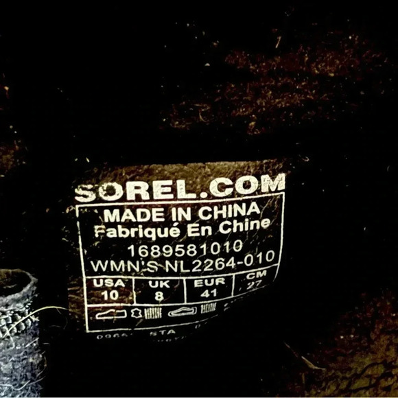 Sorel 1964 Premium Waterproof Snake Print Black Laced Wedge Boots - Picture 11 of 12